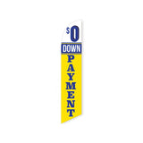 15' $0 Down Payment Feather Flag with custom printed graphics