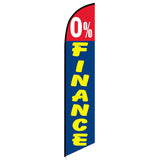15' 0% Finance Feather Flag with custom printed logo