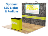 10ft Custom Straight Velcro Fabric Pop Up Display