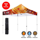 Custom Premium Aluminum 10' Tent Kit (Full-Bleed Dye Sublimation)17" Valance