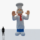 Custom 25 ft chef inflatable mascot