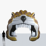 Custom 25 ft lion entrance inflatable