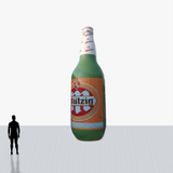 Custom 12 foot inflatable green beer bottle with white neck