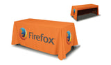 6ft Custom Table Cover 3 sided (Open Back)