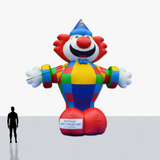 Custom 25 Foot Clown Inflatable with company logo and colors