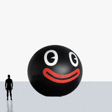 12 ft black sphere inflatable customized
