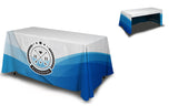 4ft Custom Table Cover 3 sided (Open Back)