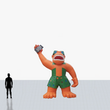 12 ft inflatable rooftop orange gorilla customized