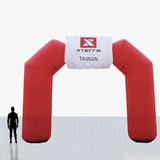 20 ft red arch inflatable with custom printed logo