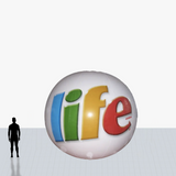 12 ft white inflatable with your company logo