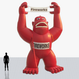 Custom 25 foot red Inflatable gorilla with your company logo and colors