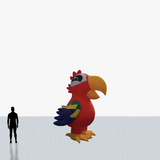 12 ft parakeet inflatable mascot to your specs