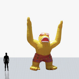 20 ft inflatable rooftop yellow gorilla to your specs