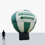 20 ft green and white hot air inflatable with your logo