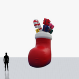 Custom 18 Foot Christmas Shaped Inflatable with company logo and colors