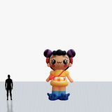 Custom 12 ft pretty girl inflatable mascot