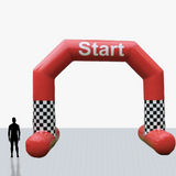 Custom 20 ft red and checkered arch inflatable