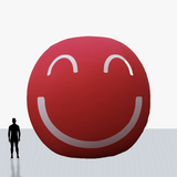Custom 20 ft happy face red inflatable