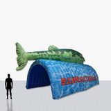 Custom 25 feet Inflatable Sports Tunnel with mascot