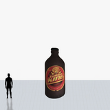 12 ft label brown inflatable bottle customized