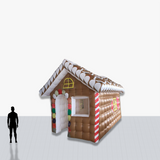 Custom 12 feet Christmas Gingerbread House Inflatable with your company logo