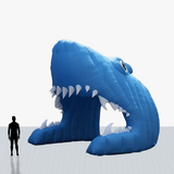 Custom 20 ft shark entrance inflatable