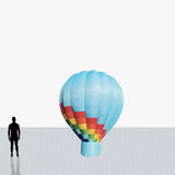 Custom 12 ft blue with a rainbow hot air inflatable
