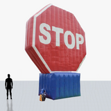 Custom 25ft stop sign inflatable