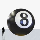 Custom 20 ft ball number 8 inflatable