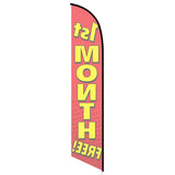 15' 1st Month Free Feather Flag customized with your graphics