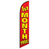 15' 1st Month Free Feather Flag customized with your graphics
