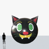 Custom 15 ft black cat sphere inflatable