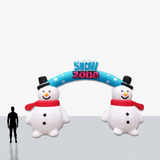 Custom 15 Foot Snow Zone Christmas Arch Inflatable with your company logo and colors