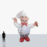 Custom 20 ft chef inflatable mascot
