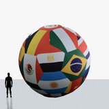 20 ft world flags sphere inflatable personalized