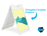 Custom White Simposign A-Frame