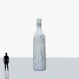 Custom 20 ft white inflatable bottle