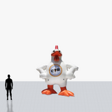 Custom 10 Foot Chicken Inflatable with company logo and colors