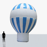 25 ft white and blue hot air inflatable personalized