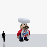 Custom 12 Foot Cook Mascot Inflatable with company logo and colors
