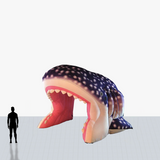 12 ft whale entrance inflatable with custom printed logo