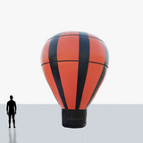 20 ft orange and black hot air inflatable customized