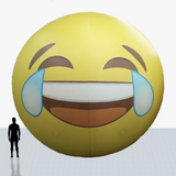 25 ft happy face sphere inflatable personalized