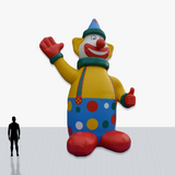 Custom 25 Foot Clown Inflatable with company logo and colors