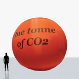 20 ft orange sphere inflatable customized