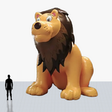 25 ft lion inflatable mascot customized
