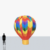 15 ft yellow with rainbow hot air inflatable personalized