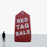 20 ft red tag inflatable personalized with your logo