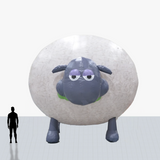 20 ft sheep inflatable mascot with custom printed logo