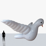 12 ft dove inflatable mascot with custom printed logo
